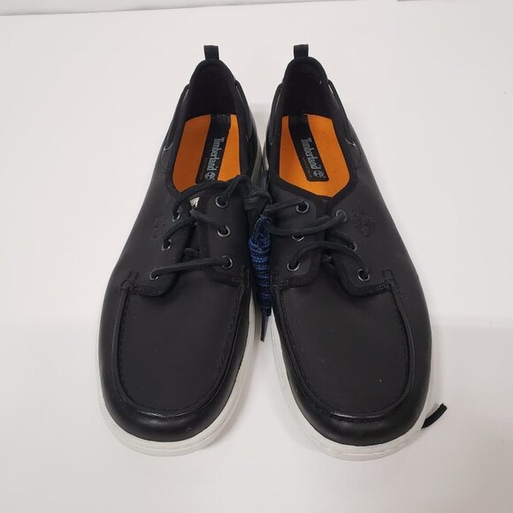 Timberland Men\'s Leather Boat‎ Shoes in Black - Size 12 main image 5